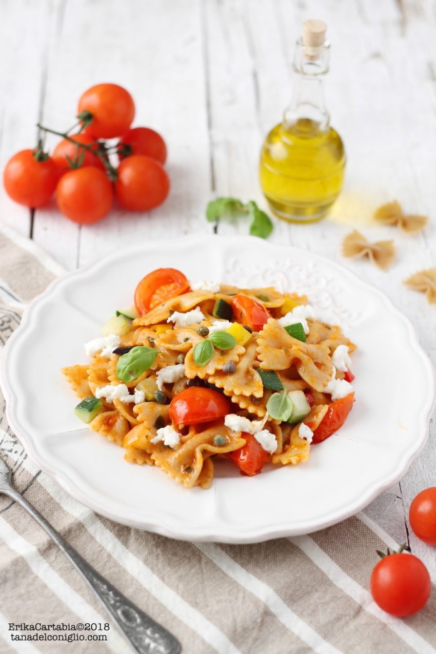 Farfalle integrali alla caprese